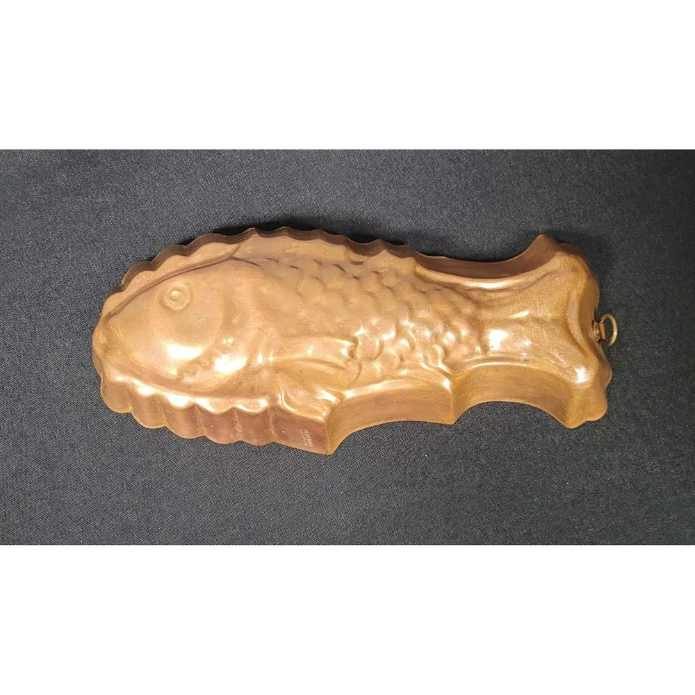 Vintage 1970s Bluebird Canadian-made Copper Fish Mold or Wall Hanging Decor